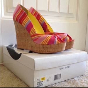 Nine West Peep Toe Wedges